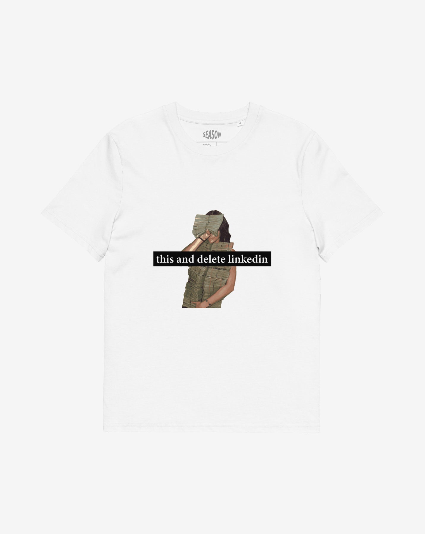 Delete linkedin Money T-shirt – statement merch från Season