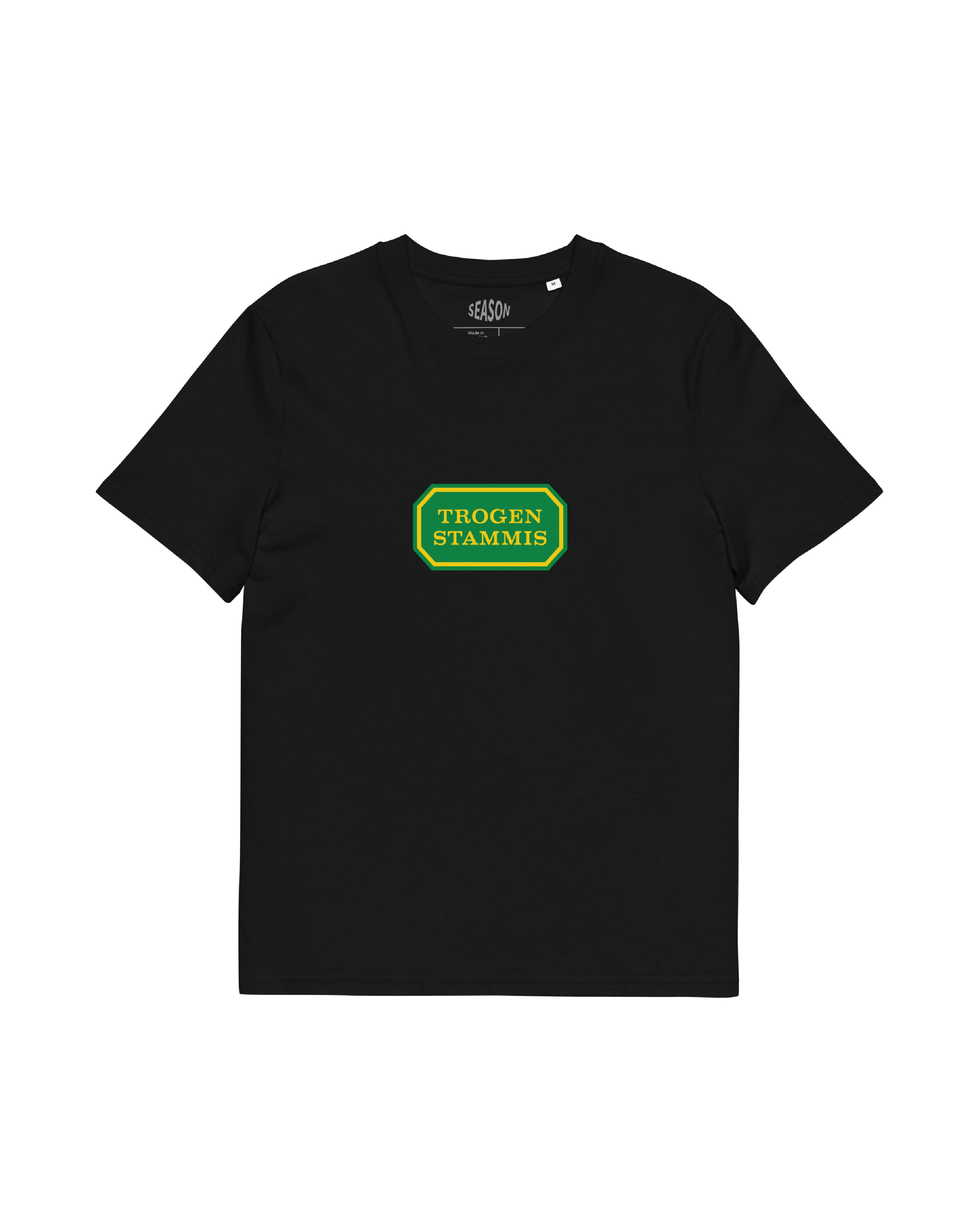 Trogen stammis T-shirt – statement merch från Season