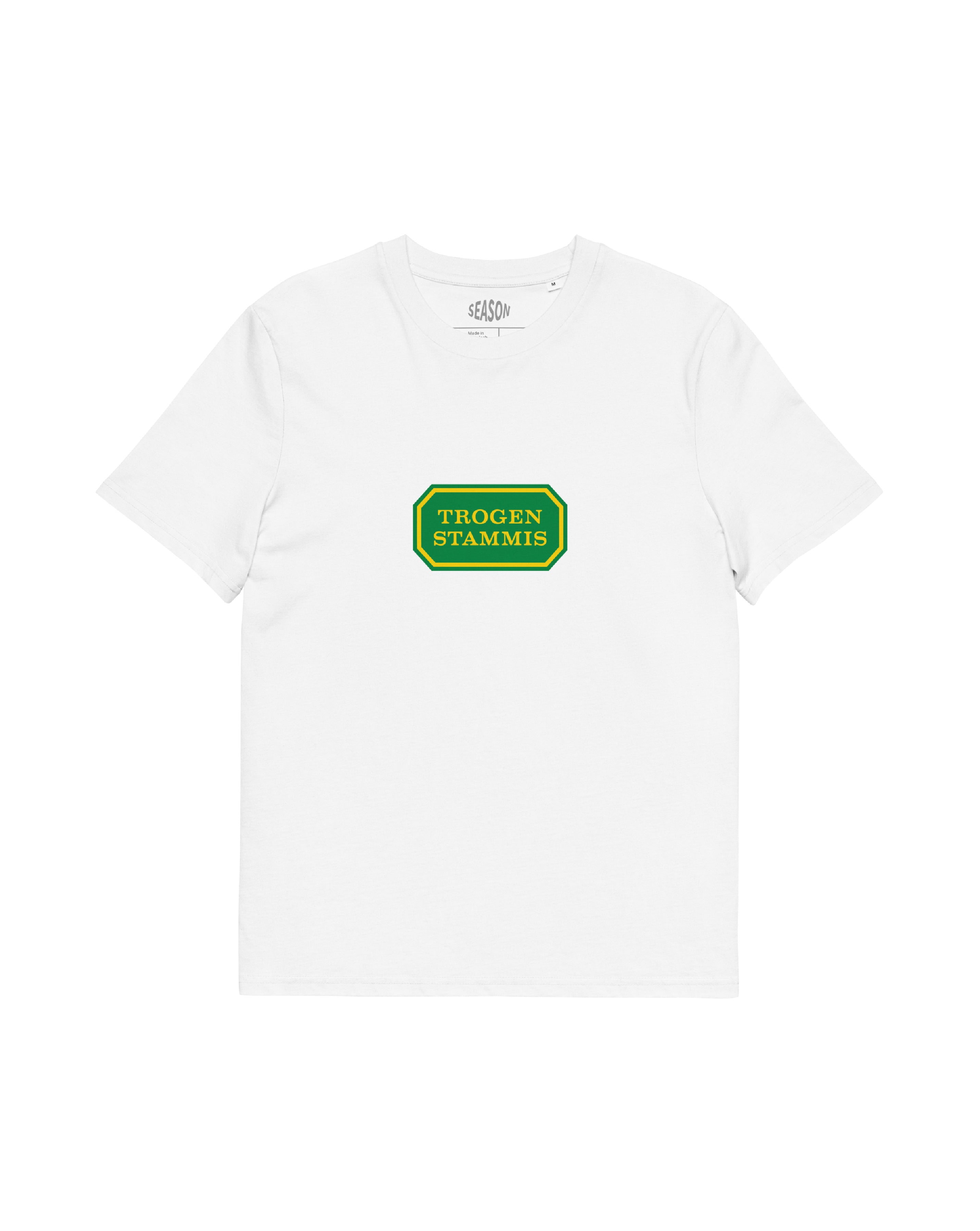 Trogen stammis T-shirt – statement merch från Season