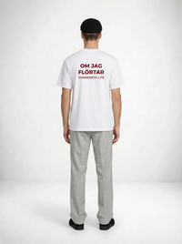 Om jag flörtar T-shirt – statement merch från Season